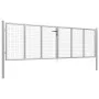 Silberverzinktes Gartentor aus Stahl, 415 x 150 cm von vidaXL, Gartentore - Ref: Foro24-144299, Preis: 354,53 €, Rabatt: %