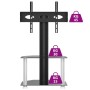 Mueble TV esquina 2 niveles para 32-70 pulgadas negro plateado de , Muebles TV - Ref: Foro24-358164, Precio: 90,73 €, Descuen...