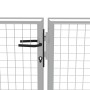 Silberverzinktes Gartentor aus Stahl, 415 x 150 cm von vidaXL, Gartentore - Ref: Foro24-144299, Preis: 353,19 €, Rabatt: %