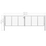 Silberverzinktes Gartentor aus Stahl, 415 x 150 cm von vidaXL, Gartentore - Ref: Foro24-144299, Preis: 353,19 €, Rabatt: %