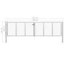 Silberverzinktes Gartentor aus Stahl, 415 x 150 cm von vidaXL, Gartentore - Ref: Foro24-144299, Preis: 354,53 €, Rabatt: %