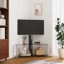 Eck-TV-Schrank 2 Ebenen für 32-70 Zoll Schwarz Silber von , TV-Möbel - Ref: Foro24-358170, Preis: 108,21 €, Rabatt: %