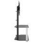 Eck-TV-Schrank 2 Ebenen für 32-70 Zoll Schwarz Silber von , TV-Möbel - Ref: Foro24-358170, Preis: 108,21 €, Rabatt: %