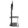 Eck-TV-Schrank 2 Ebenen für 32-70 Zoll Schwarz Silber von , TV-Möbel - Ref: Foro24-358170, Preis: 110,10 €, Rabatt: %