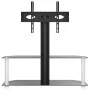 Eck-TV-Schrank 2 Ebenen für 32-70 Zoll Schwarz Silber von , TV-Möbel - Ref: Foro24-358170, Preis: 108,21 €, Rabatt: %