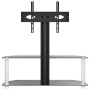 Eck-TV-Schrank 2 Ebenen für 32-70 Zoll Schwarz Silber von , TV-Möbel - Ref: Foro24-358170, Preis: 110,10 €, Rabatt: %