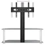 Eck-TV-Schrank 2 Ebenen für 32-70 Zoll Schwarz Silber von , TV-Möbel - Ref: Foro24-358170, Preis: 108,21 €, Rabatt: %