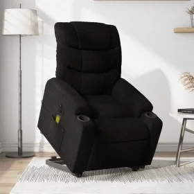 Sillón de masaje eléctrico reclinable elevable tela negro de , Sillones - Ref: Foro24-3206674, Precio: 382,20 €, Descuento: %