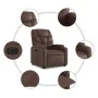 Brown Faux Leather Power Recliner by , Armchairs - Ref: Foro24-3204646, Price: 255,94 €, Discount: %
