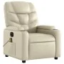 Sillón de masaje reclinable eléctrico cuero sintético crema de , Sillones - Ref: Foro24-3204652, Precio: 286,90 €, Descuento: %