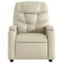 Sillón de masaje reclinable eléctrico cuero sintético crema de , Sillones - Ref: Foro24-3204652, Precio: 286,90 €, Descuento: %
