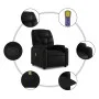 Black Artificial Leather Foot Massage Recliner by , Armchairs - Ref: Foro24-3204665, Price: 324,26 €, Discount: %