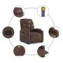 Sillón reclinable de masaje de pie de cuero sintético marrón de , Sillones - Ref: Foro24-3204667, Precio: 304,18 €, Descuento: %