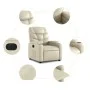 Cream Faux Leather Power Lift Recliner by , Armchairs - Ref: Foro24-3204673, Price: 344,77 €, Discount: %