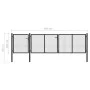Anthrazitgraues Gartentor aus Stahl 400x100 cm von vidaXL, Gartentore - Ref: Foro24-144329, Preis: 488,56 €, Rabatt: %