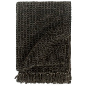 Manta de algodón gris antracita/marrón 125x150 cm de vidaXL, Mantas - Ref: Foro24-133749, Precio: 26,95 €, Descuento: %