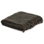 Anthracite gray/brown cotton blanket 125x150 cm by vidaXL, Blankets - Ref: Foro24-133749, Price: 26,95 €, Discount: %