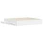 Weißer Holzwerkstoffbettrahmen mit Schubladen 200x200 cm von , Betten und Lattenroste - Ref: Foro24-3207245, Preis: 175,39 €,...