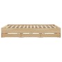 Sonoma oak engineered wood bed with drawers 200x200 cm by , Beds and slatted bases - Ref: Foro24-3207247, Price: 225,52 €, Di...