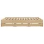 Sonoma oak engineered wood bed with drawers 200x200 cm by , Beds and slatted bases - Ref: Foro24-3207247, Price: 221,38 €, Di...