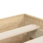 Sonoma oak engineered wood bed with drawers 200x200 cm by , Beds and slatted bases - Ref: Foro24-3207247, Price: 221,38 €, Di...