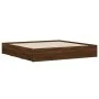 Cama con cajones madera ingeniería marrón roble 200x200 cm de , Camas y somieres - Ref: Foro24-3207251, Precio: 222,83 €, Des...