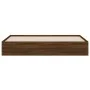 Cama con cajones madera ingeniería marrón roble 200x200 cm de , Camas y somieres - Ref: Foro24-3207251, Precio: 222,83 €, Des...