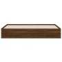 Cama con cajones madera ingeniería marrón roble 200x200 cm de , Camas y somieres - Ref: Foro24-3207251, Precio: 226,51 €, Des...