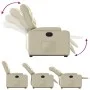 Sillón reclinable elevable cuero artificial color crema de , Sillones - Ref: Foro24-3204659, Precio: 304,10 €, Descuento: %