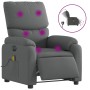 Electric massage recliner dark gray fabric by , Armchairs - Ref: Foro24-3204813, Price: 260,74 €, Discount: %
