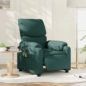 Sillón reclinable de masaje eléctrico tela verde oscuro de , Sillones - Ref: Foro24-3204818, Precio: 240,74 €, Descuento: %