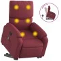 Sillón reclinable de masaje elevable tela rojo tinto de , Sillones - Ref: Foro24-3204839, Precio: 301,53 €, Descuento: %