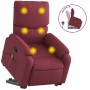Sillón reclinable de masaje elevable tela rojo tinto de , Sillones - Ref: Foro24-3204839, Precio: 286,43 €
