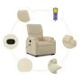 Liegender Fußmassagesessel aus cremefarbenem Stoff von , Sessel - Ref: Foro24-3204845, Preis: 325,55 €, Rabatt: %