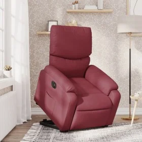 Sillón eléctrico reclinable elevable de tela rojo tinto de , Sillones - Ref: Foro24-3204851, Precio: 330,35 €, Descuento: %