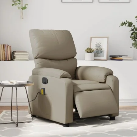 Cappuccino Synthetic Leather Electric Massage Recliner by , Armchairs - Ref: Foro24-3204885, Price: 248,96 €, Discount: %