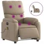 Cappuccino Synthetic Leather Electric Massage Recliner by , Armchairs - Ref: Foro24-3204885, Price: 248,96 €, Discount: %