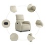 Cream-colored artificial leather liftable recliner chair by , Armchairs - Ref: Foro24-3204887, Price: 299,22 €, Discount: %