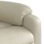 Sillón reclinable elevable cuero artificial color crema de , Sillones - Ref: Foro24-3204887, Precio: 313,96 €, Descuento: %