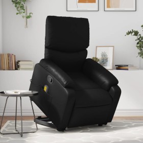 Black Artificial Leather Foot Massage Recliner by , Armchairs - Ref: Foro24-3204893, Price: 285,89 €, Discount: %