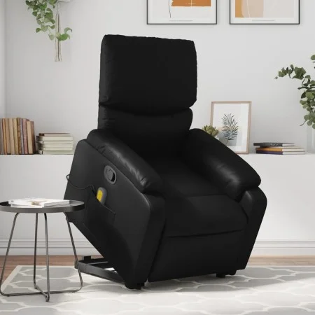 Black Artificial Leather Foot Massage Recliner by , Armchairs - Ref: Foro24-3204893, Price: 271,21 €, Discount: %