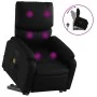 Black Artificial Leather Foot Massage Recliner by , Armchairs - Ref: Foro24-3204893, Price: 271,21 €, Discount: %