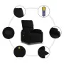Black Artificial Leather Foot Massage Recliner by , Armchairs - Ref: Foro24-3204893, Price: 271,21 €, Discount: %