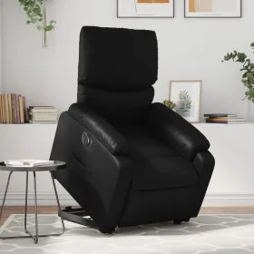 Black synthetic leather electric recliner and lift chair by , Armchairs - Ref: Foro24-3204900, Price: 337,08 €, Discount: %