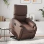 Sillón reclinable elevable eléctrico de cuero sintético marrón de , Sillones - Ref: Foro24-3204902, Precio: 374,34 €, Descuen...