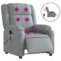 Electric Massage Recliner Light Gray Fabric by , Armchairs - Ref: Foro24-3205190, Price: 263,88 €, Discount: %