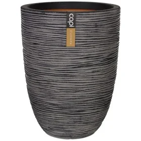 Capi Vase Nature Rib elegant low anthracite gray 36x47 cm KOFZ782 by Capi, Pots and planters - Ref: Foro24-424229, Price: 80,...