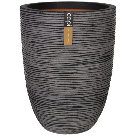 Capi Vase Nature Rib elegant low anthracite gray 36x47 cm KOFZ782 by Capi, Pots and planters - Ref: Foro24-424229, Price: 80,...