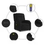 Black Fabric Electric Massage Recliner by , Armchairs - Ref: Foro24-3205192, Price: 258,12 €, Discount: %