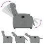 Light Gray Fabric Liftable Recliner by , Armchairs - Ref: Foro24-3205202, Price: 264,97 €, Discount: %